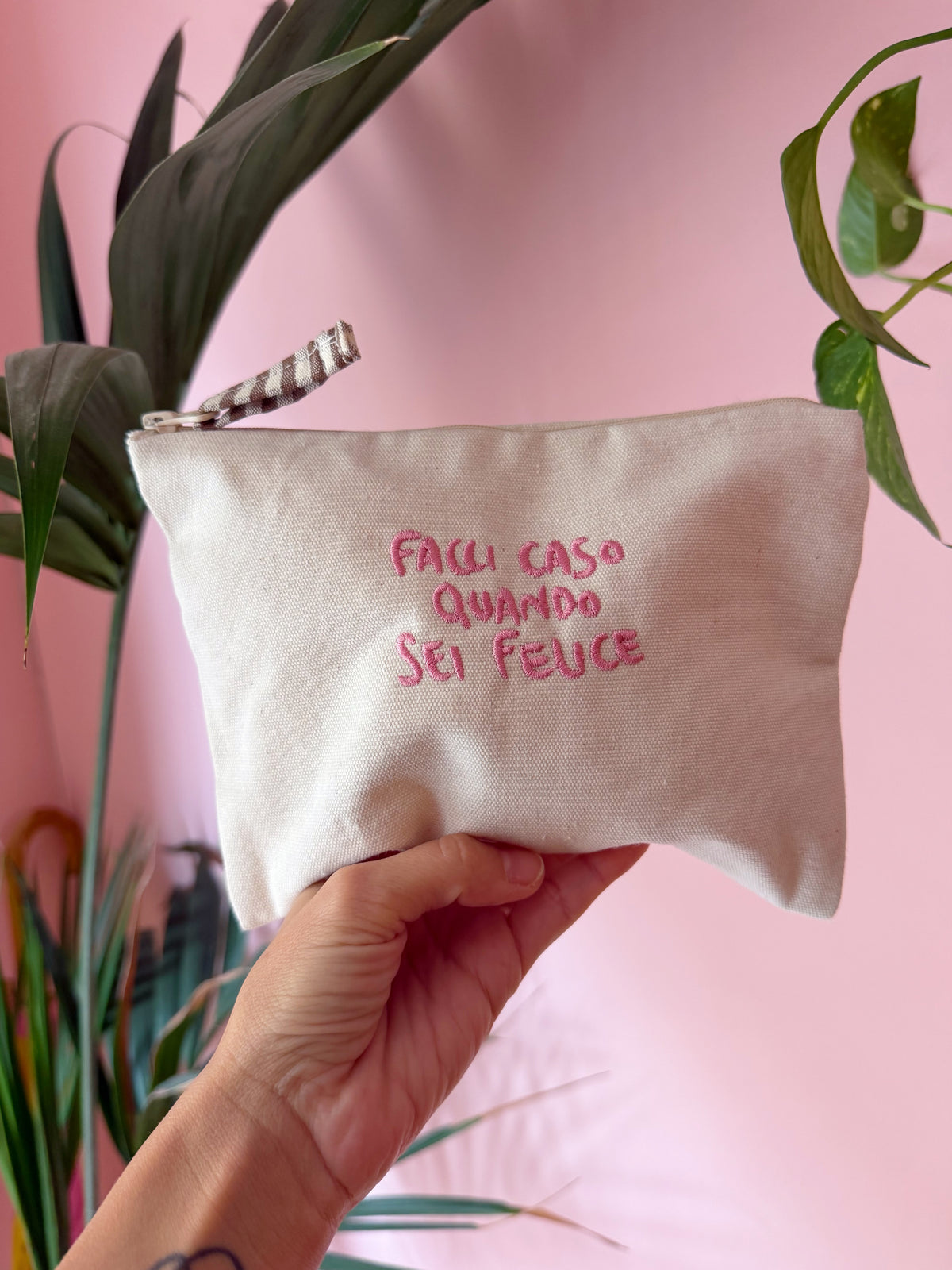 Pochette Canvas Facci caso quando sei felice